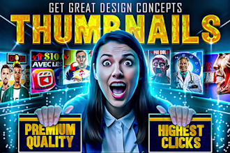 do best quality clickbait custom attractive eye catchy youtube thumbnail design