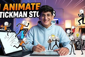 create stickman animation or stick figure