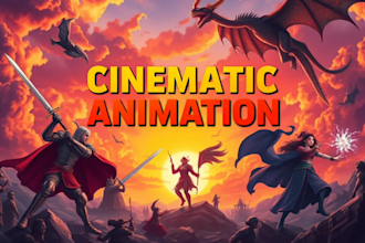 do cinematic trailer cinema wedding video editing short film ai music animation