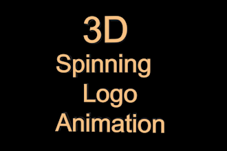 create a 3d spinning logo animation