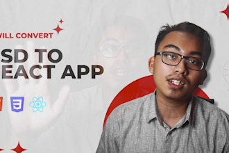 convert PSD to html or reactjs or gatsbyjs
