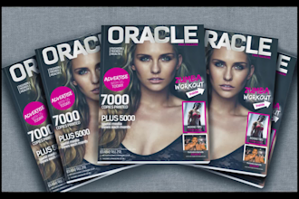do pro magazine layout, brochure, product catalogue with free cover