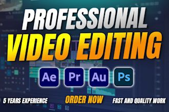 edit after effects, premiere pro templates and short videos within 24 hours