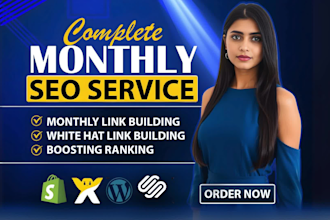 do complete monthly SEO service on page technical off page