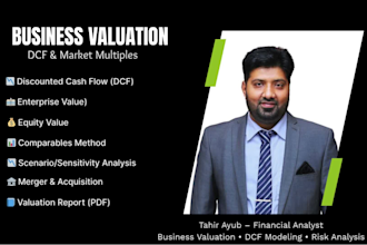 do a business valuation using dcf and comparables
