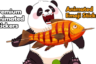 custom top tier animated emotes, stickers  emojis