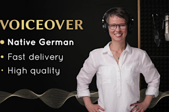 produce a female german voice over in a warm voice