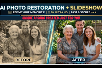create a touching funeral, memorial or wedding slideshow video