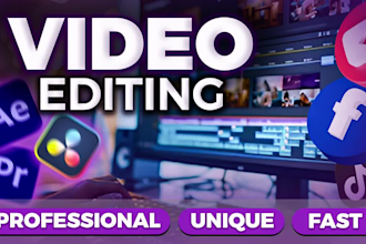 do creative video edit, youtube video editing