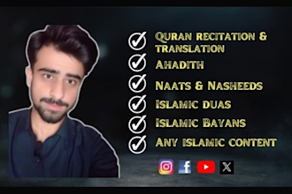 create islamic videos, shorts and reels for you