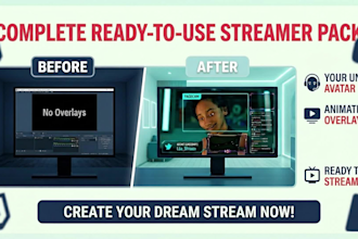 create a full cinematic 3d stream package