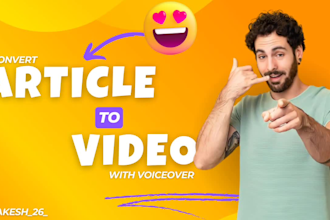 create faceless video for youtube channel with any articles