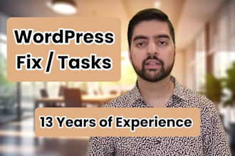 fix wordpress issues, error, help, solution, task, developer