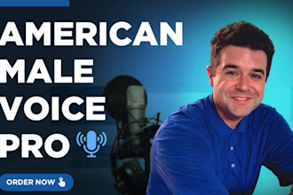 record an american male voice for your youtube video channel social media