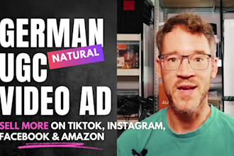create a german male ugc video ad for your social media