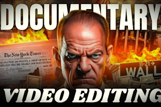 do a cinematic documentary video editing for youtube channels