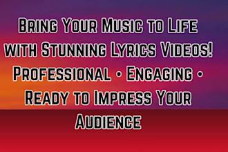 edit quality country lyric video with attractive animated lyrics for your song