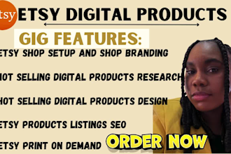 do etsy digital product design, etsy digital product shop setup etsy seo listing