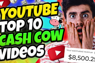 create and automate faceless youtube cashcow channels with top 10 videos, shorts