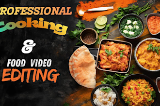 do professional cooking video and food video editing