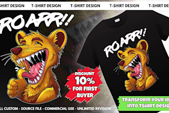 design custom unique tshirt and illustration for merch