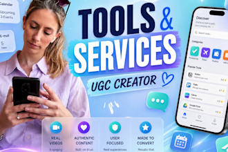 create ugc videos for apps, tools and services