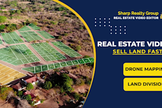 edit a real estate drone video tour with land mapping