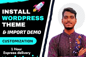install wordpress theme and do customization with website maintenance