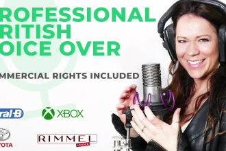 provide a female british voice over professional standard