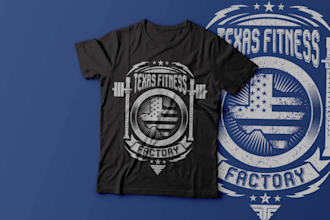 make a creative crossfit, fitness, weight, gym shirt design