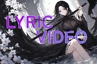 create lyric video for vtuber with music video assets