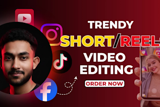 edit short form video for tiktok,reels and youtube shorts