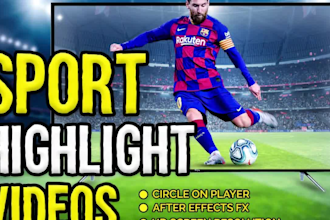 create all kind of sports highlights video in HD quality