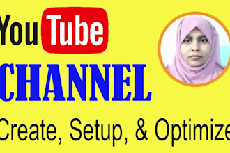 create and setup youtube channel