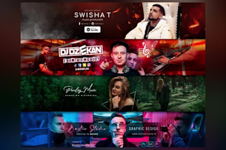 design professional gaming banners and cartoon youtube art in 2 hours