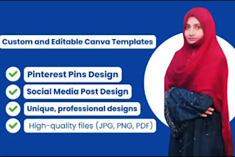pinterest pin design social media post design using canva