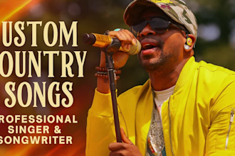 create a custom country music as a singer and songwriter