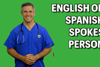 be your english or spanish male nurse spokesperson