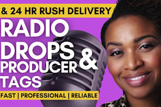 record radio drops female voice over