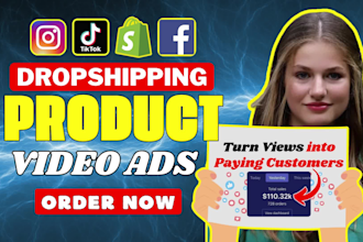 make high converting viral shopify dropshipping product video ads