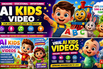 do engaging ai kids animation videos, nursery rhymes, and educational cartoon