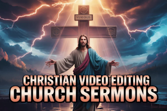 do christian video editing of church sermons, bible based content