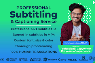 provide expert subtitles and captions in english, malay and indonesian