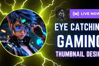 design unique gaming youtube thumbnail