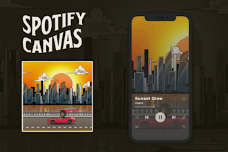 create your album cover art and animate for spotify canvas