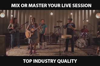 mix or master your live session, performance, concert