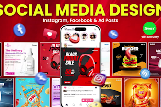 design creative facebook ads, instagram and linkedin posts