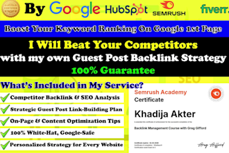 outrank competitors with a strategic guest post SEO plan and powerful backlinks