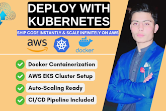 containerize your app with docker and deploy it to kubernetes on AWS