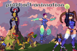 do pixel art character animation nft pixel art background 2d game sprite sheet